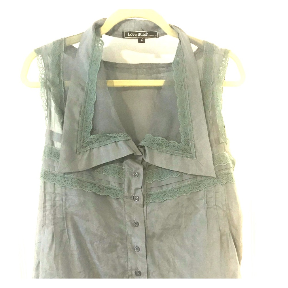 Elegant Olive Sleeveless Blouse